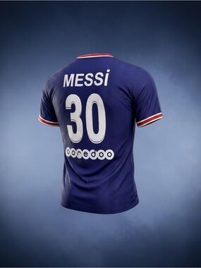 MESSI Men's Navy '30' soccer Jersey athleisure sporty activewear streetwear sz L